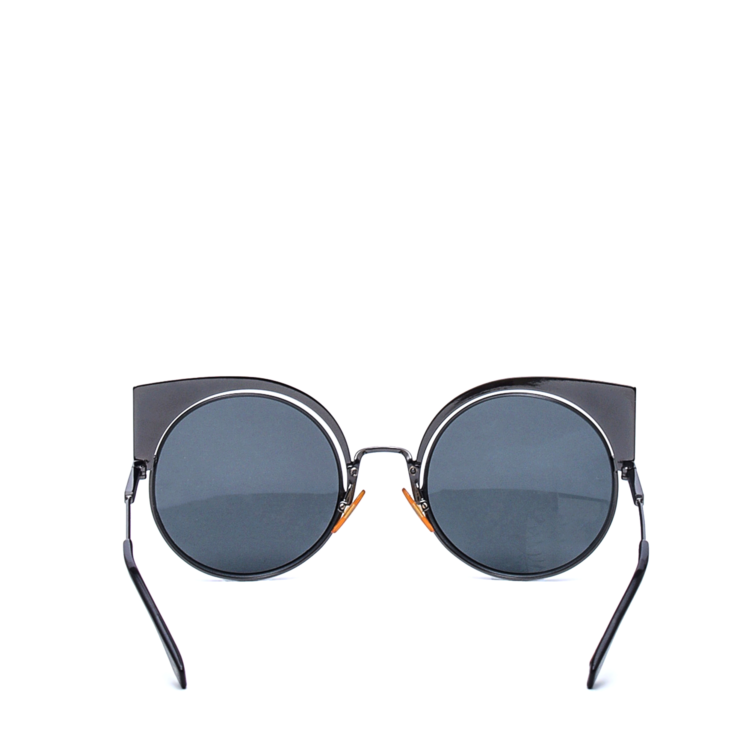 Fendi - Black Metal Round Lenses Monster Sunglasses / 0177/S